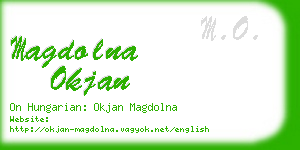 magdolna okjan business card
